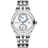 Korloff 04WA1470009 Régulateur automatique blanc argenté Montre homme en acier inoxydable NOUVELLE