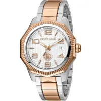 Roberto Cavalli Montre homme by Franck Muller RV1G119M0081 argent or rose NEW
