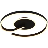 TRIO LED, plafonnier, métal, noir, Switch Dimmer, CCT, H 6,5 cm