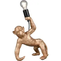 TRIO Lampe de table, or, singe, E27, interrupteur à cordon, H 35,5 cm