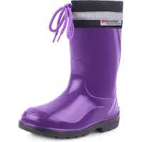 Ladeheid Kinder Mädchen Jungen Gummistiefel mit Stulpe LA-972 (Violet/Noir, 29 UE)