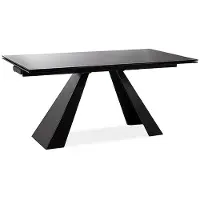 Feldmann-Wohnen Table de cuisine Salvadore 160x90x76cm noir (18018)