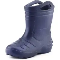 Ladeheid Bottes en caoutchouc Eva Thermo ultra-légères pour enfants (filles et garçons), doublées, modèle KL051 (bleu foncé, taille 33)