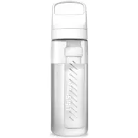 LifeStraw Go Polar White GO-650ML-WHT BPA-Free Plastic, gourde avec filtre de niveau 2, 650 ml