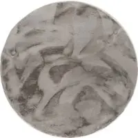 Tapis.nl Tapis en fourrure Fluffy_deluxe gris 120 cm rond