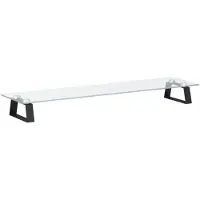 vidaXL Support d'écran noir 80x20x8 cm verre trempé et métal