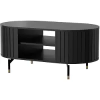 Feldmann-Wohnen Table basse Zama, table de salon 104 x 56 x 47 cm, couleur au choix : noir