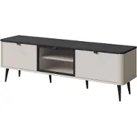 Feldmann-Wohnen Meuble bas Marly pour télévision, 160x40x52 cm, finition noyer cachemire, 3 portes