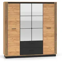 Feldmann-Wohnen Armoire Urso pour chambre à coucher, modèle Gold Craft, finition noyer noir (couleur au choix)