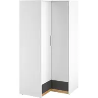 Feldmann-Wohnen Armoire Torino pour chambre à coucher, blanc chêne Castello graphite, largeur au choix