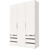 Wimex Armoire Level Armoire à portes battantes avec tiroirs Finition au choix blanc