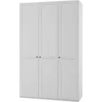 Wimex Armoire Newport Armoire de chambre à coucher 135x65x236cm blanc 3 portes (18684)