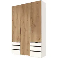 Wimex Armoire modulable, modèle Level, blanche/imitation chêne, 150 cm (18423)