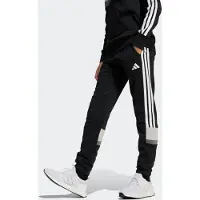 Adidas Pantalon de sport 'SEASONAL ESSENTIALS TIBERIO 3 STRIPES FLEECE' gris / gris clair / noir / blanc