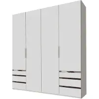 Wimex Armoire Level Armoire à portes battantes avec tiroirs Finition au choix blanc