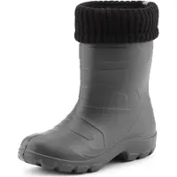 Ladeheid Bottes en caoutchouc Eva Thermo ultra-légères pour enfants (filles et garçons), doublées, LA845KIDS (Graphite/Noir, 32 EU)