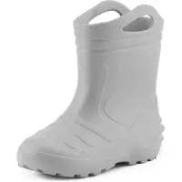 Ladeheid Enfants Filles Garçons Bottes de pluie thermo Eva doublées KL051 (Gris, 29)