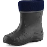 Ladeheid Enfants Filles Garçons Bottes de pluie thermo Eva doublées KL058 (Graphite, 25)