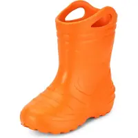 Ladeheid Kinder Mädchen Jungen federleichte Eva Gummistiefel KL051-S (Orange, 23 EU)