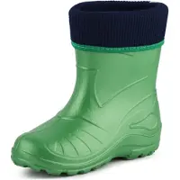 Ladeheid Enfants Filles Garçons Bottes de pluie thermo Eva doublées KL058 (vert émeraude, 24)