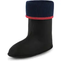 Ladeheid - Chaussettes chaudes pour bottes en caoutchouc, filles et garçons, à porter à l'intérieur des bottes KL058 (rouge, taille 28 EU)