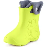 Ladeheid Eva Enfants Garçons Filles Bottes de pluie fourrées LA-CA-04 (Citron vert, 24/25 UE)