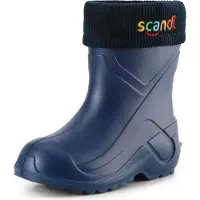 Ladeheid Enfants Filles Garçons Bottes de pluie thermo Eva doublées LA-763 (bleu295c/bleu marine, 28 UE)
