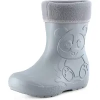 Ladeheid Eva Enfants Garçons Filles Bottes de pluie fourrées LA-CA-11 (Gris, 28/29 EU)