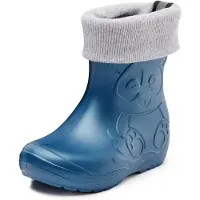 Ladeheid Bottes en caoutchouc ultra-légères pour enfants Thermo avec doublure LA-CA-Panda249 (Bleu métallisé-2, 22/23)
