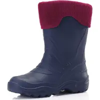 Ladeheid Enfants Filles Garçons Bottes de pluie thermo Eva doublées LA-861 (Bleu295c/Rose, 26/27)