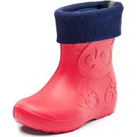 Ladeheid Bottes en caoutchouc ultra-légères pour enfants Thermo avec doublure LA-CA-Panda249 (corail, 28/29)