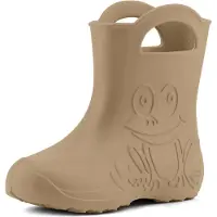 Ladeheid Bottes en caoutchouc pour enfants Eva (garçons et filles) - Chaussures de pluie LA-CA-01 (couleur camel, taille 34/35 EU)