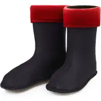 Ladeheid - Chaussettes chaudes pour bottes en caoutchouc pour filles et garçons - Doublure pour les modèles LA-KL-EVA-Kids, KL050 et KL045 (rouge, taille 34 EU)