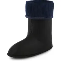 Ladeheid - Chaussettes chaudes pour bottes en caoutchouc (filles et garçons) - Chaussette intérieure KL058 (bleu foncé, taille 30 EU)