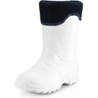 Ladeheid Enfants Filles Garçons Bottes de pluie thermo Eva doublées LA-861 (Blanc/Bleu, 28/29)