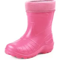 Ladeheid Enfants Filles Garçons Bottes de pluie fourrées Eva Thermo poids plume KL050 (rose clair, 28 UE)
