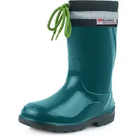 Ladeheid Bottes en caoutchouc pour enfants (filles et garçons) avec revers LA-972 (vert foncé/noir, taille 30 EU)