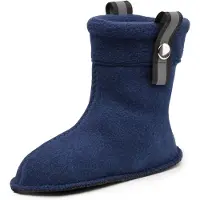 Ladeheid Enfants Bottes de Caoutchouc Chaussettes de Bottes avec Fermeture Chaussettes Chauffantes pour Bottes de Pluie LA-CA-01 LA-CA-03 LA CA-04 (Bleu Marine, 28/29 EU)