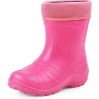 Ladeheid Enfants Filles Garçons Bottes de pluie fourrées Eva Thermo poids plume KL050 (Rose, 30 UE)
