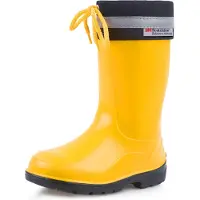 Ladeheid Kinder Mädchen Jungen Gummistiefel mit Stulpe LA-972 (jaune/noir, 32 EU)