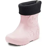 Ladeheid Bottes en caoutchouc ultra-légères pour enfants Thermo avec doublure LA-CA-Panda249 (rose poudré, 28/29)
