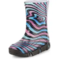 Ladeheid Enfants Filles Garçons Bottes en Caoutchouc Doublées Swk2021BW (Modèle-51, 23/24)