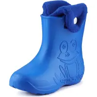 Ladeheid Eva Enfants Garçons Filles Bottes de pluie fourrées LA-CA-04 (bleu/bleu marine, 22/23 EU)