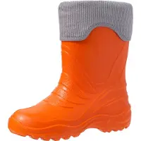 Ladeheid Enfants Filles Garçons Bottes de pluie thermo Eva doublées LA-861 (Orange151c/Gris, 28/29)