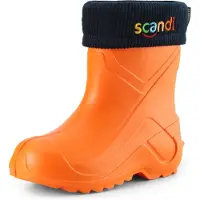 Ladeheid Bottes en caoutchouc Eva Thermo ultra-légères pour enfants (filles et garçons), doublées, LA-763 (Orange151c/Bleu marine, 32 EU)