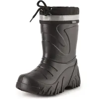 Ladeheid Bottes en caoutchouc d'hiver Eva Thermo ultra-légères pour enfants (filles et garçons), doublées, modèle LA-835 (noir/blend, pointures 30/31 EU)