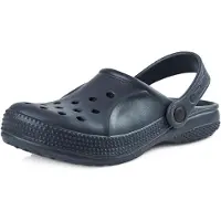 Ladeheid Enfants Filles Garçons Sabots légers Eva Sabots de jardin Chaussures de jardin KL055 (bleu foncé, 35 UE)