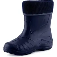 Ladeheid Enfants Filles Garçons Bottes de pluie thermo Eva doublées KL058 (bleu foncé, 26)