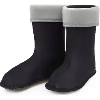 Ladeheid - Chaussettes chaudes pour bottes en caoutchouc pour filles et garçons - Chaussettes intérieures pour les modèles LA-KL-EVA-Kids, KL050 et KL045 (gris, taille 27 EU)