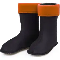 Ladeheid - Chaussettes chaudes pour bottes en caoutchouc pour filles et garçons - Chaussettes intérieures pour les modèles LA-KL-EVA-Kids, KL050 et KL045 (orange, taille 31 EU)